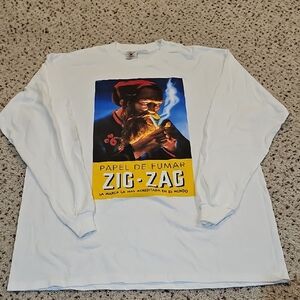ZIG - ZAG  Delta White Long Sleeve Shirt with Colorful Graphic